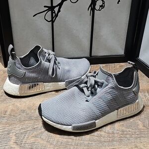 Adidas NMD R1 Gray Running Shoes Sneakers 7.5